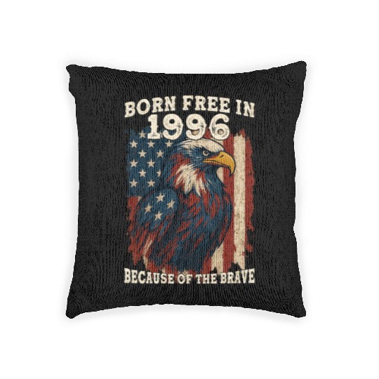 Born Free in 1996 - 29 Years of Liberty Woven Pillows
