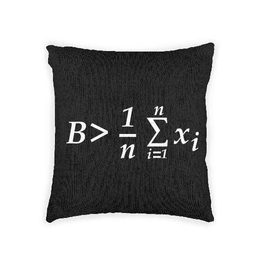 Be greater than average math teacher geek Woven Pillows