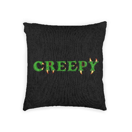 Creepy Monster Letters Horror Graphic Apparel Woven Pillows