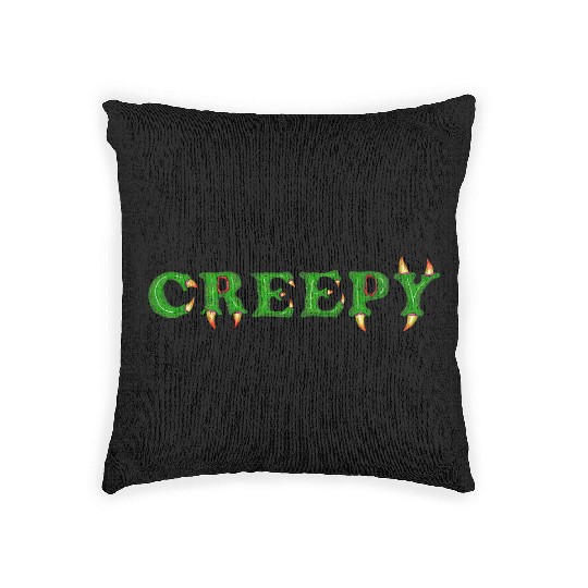 Creepy Monster Letters Horror Graphic Apparel Woven Pillows
