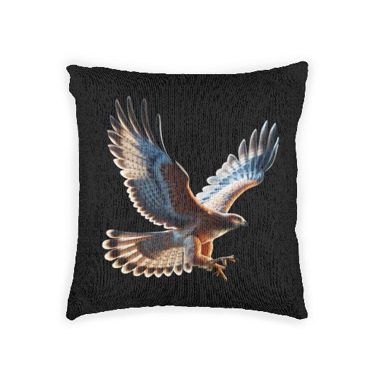 Majestic Hawk Flight Woven Pillows