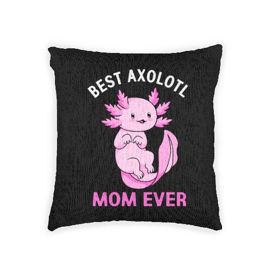 Axolotl Mom Salamander Woven Pillows