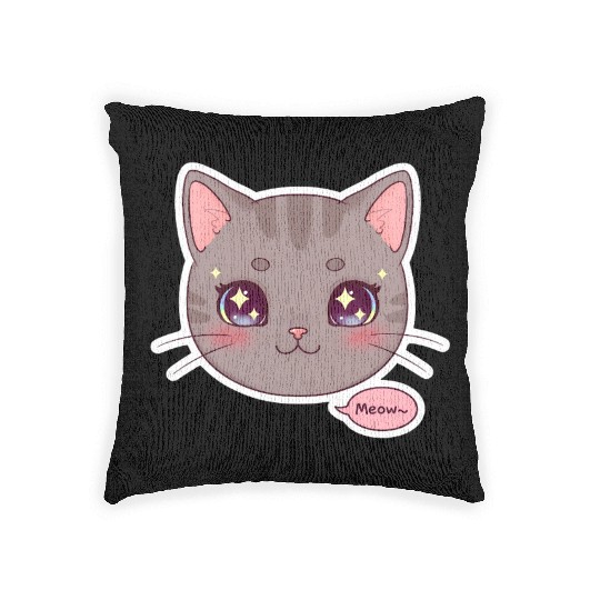 Kawaii Cat – Ultimate Cute Cat Aesthetic Woven Pillows