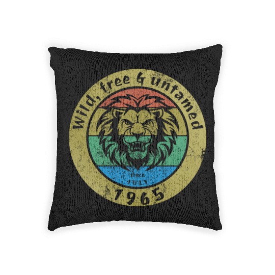60th birthday Wild, free & untamed since 08/1965 Woven Pillows