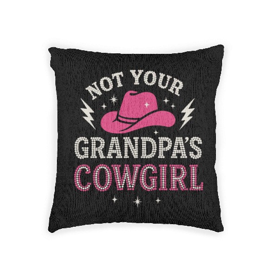 Soft Cowgirl Floral Rodeo Western Aesthetic Horse Woven Pillows