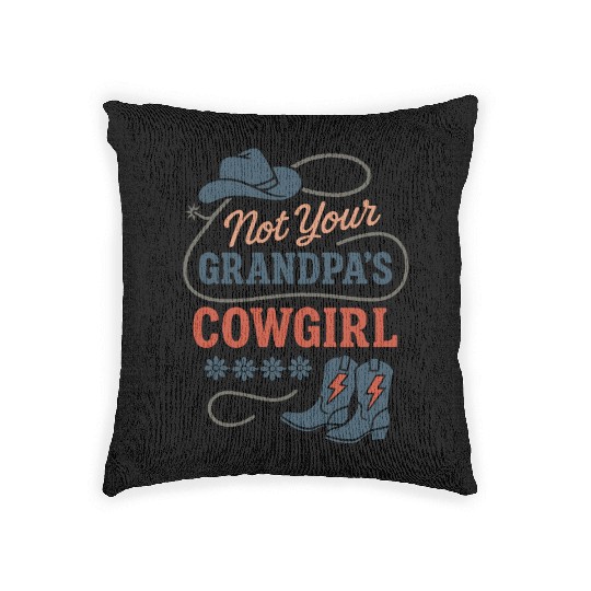 Soft Cowgirl Floral Rodeo Western Aesthetic Horse Woven Pillows