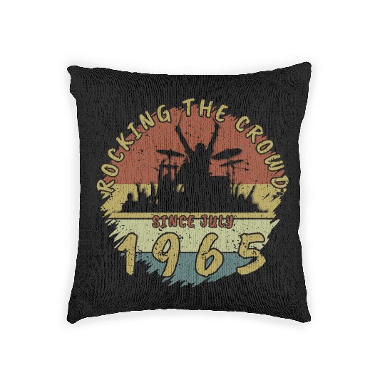 60th Birthday Rocking the crowd DRM 07/1965 Woven Pillows