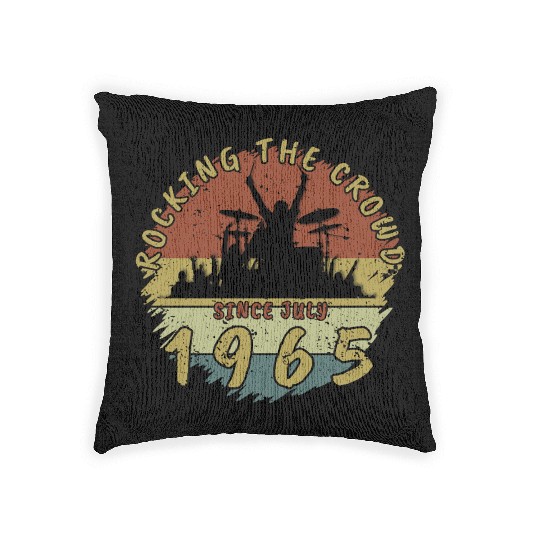 60th Birthday Rocking the crowd DRM 07/1965 Woven Pillows