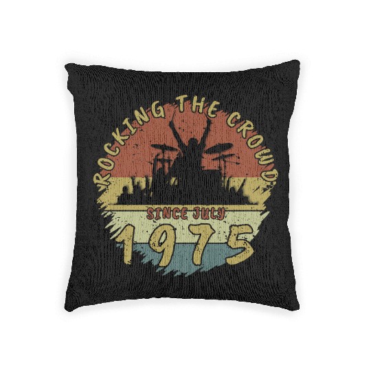 50th Birthday Rocking the crowd DRM 07/1975 Woven Pillows