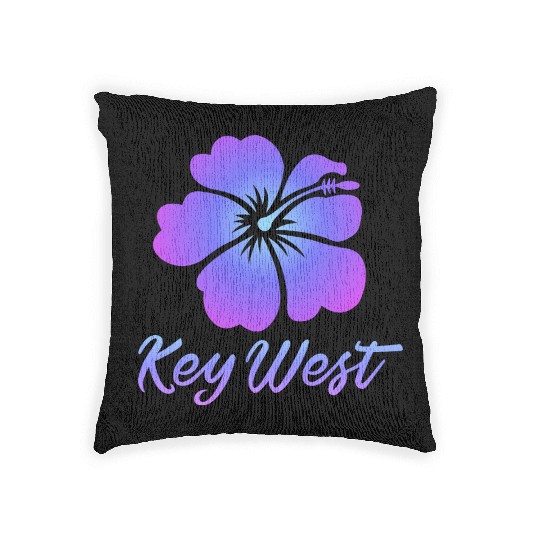 Key West Tropical Flower Woven Pillows