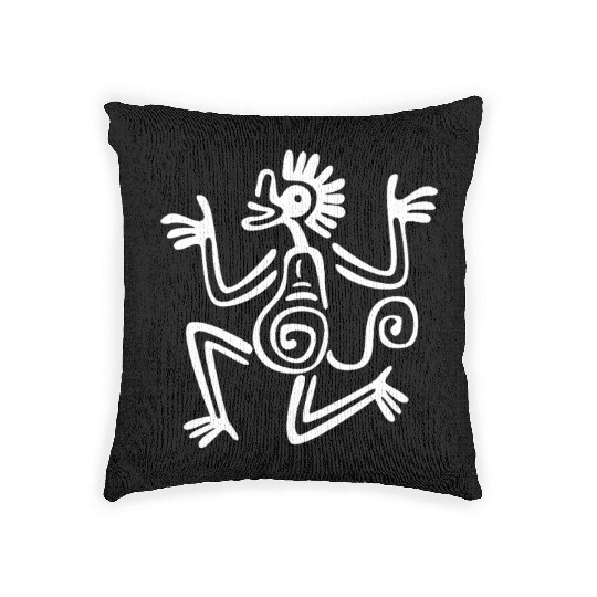 Mayan And Aztec Ancient Monkey Woven Pillows