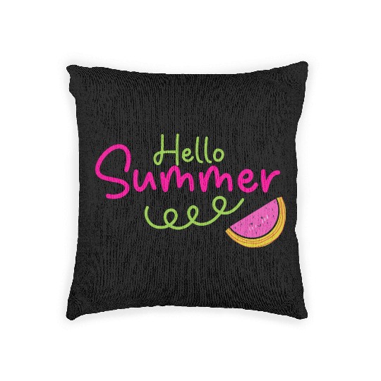 Hello Summer Cute Watermelon Woven Pillows