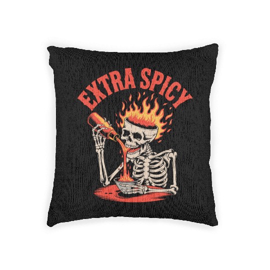Red Pepper Chili Spicy Food Lover Woven Pillows