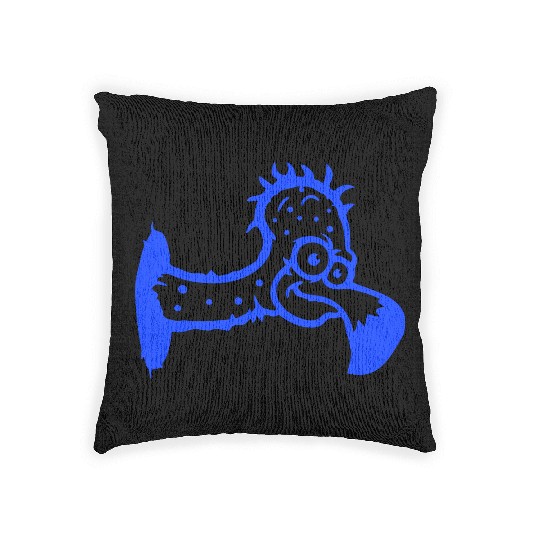Vulture scavenger bird funny vultures fun cartoon Woven Pillows
