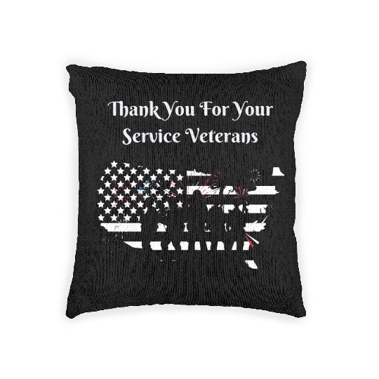 Thank You For Your Service Veterans day US Army Woven Pillows