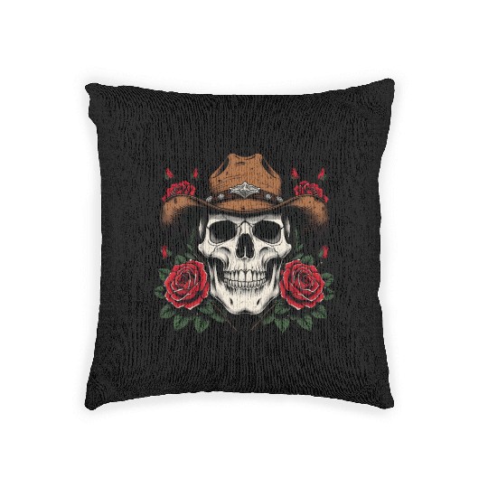 Cowgirl Spirit: Skull & Roses Woven Pillows