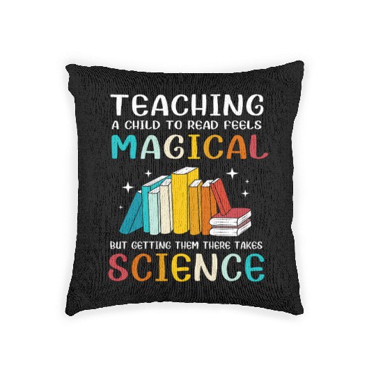 Reading Teacher Bookworm Read Books Woven Pillows