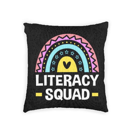 Reading Teacher Book Literacy Squad Woven Pillows
