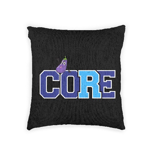 Core and eggplant Woven Pillows