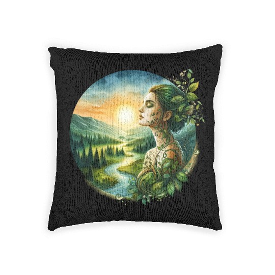 Nature Empress Graphic Woven Pillows