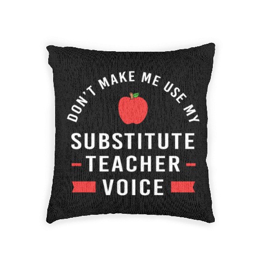 Back To School Substitute Teacher Woven Pillows