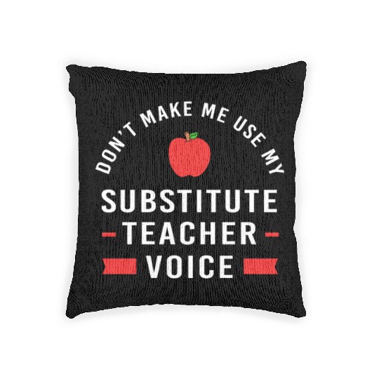 Back To School Substitute Teacher Woven Pillows