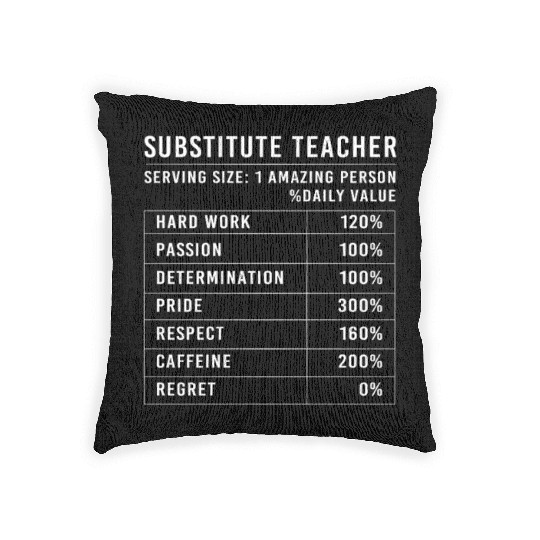 Substitute Teacher School Day Woven Pillows