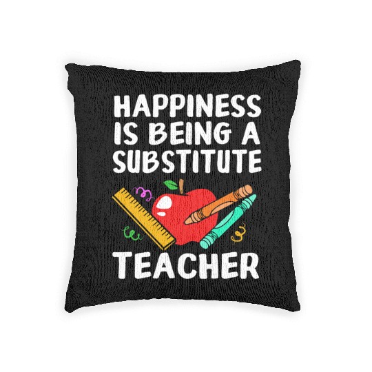 Substitute Teacher Back To School Woven Pillows