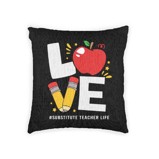 Substitute Teacher Back To School Woven Pillows