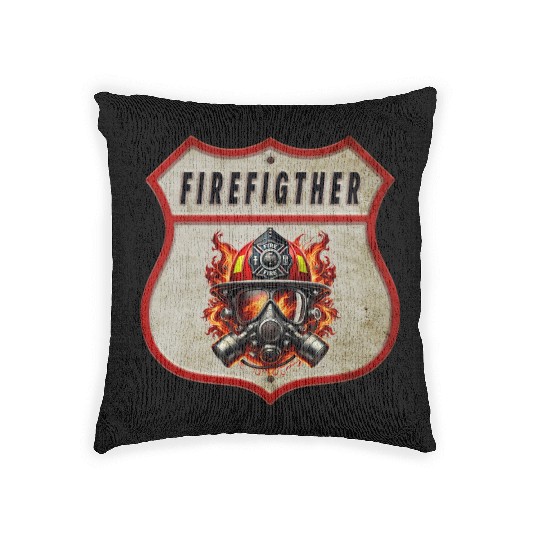 Fire Brigade Coat Of Arms Woven Pillows