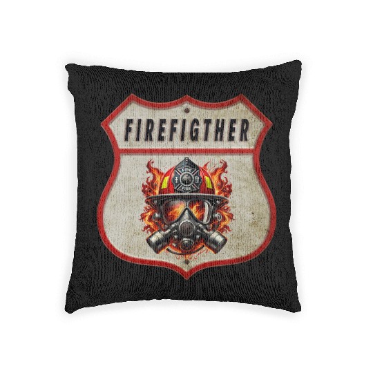 Fire Brigade Coat Of Arms Woven Pillows
