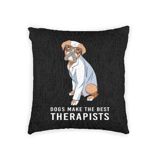 Therapy Dog Psychology Therapist Woven Pillows