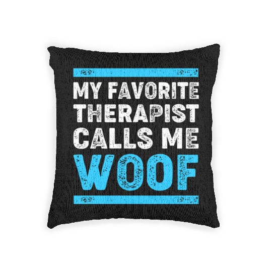 Therapy Dog Lover Psychology Woven Pillows