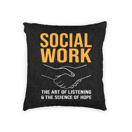 School Social Worker Teacher Therapist Woven Pillows