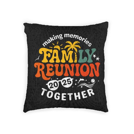 Family Reunion 2025 Matching Group Vacation Woven Pillows