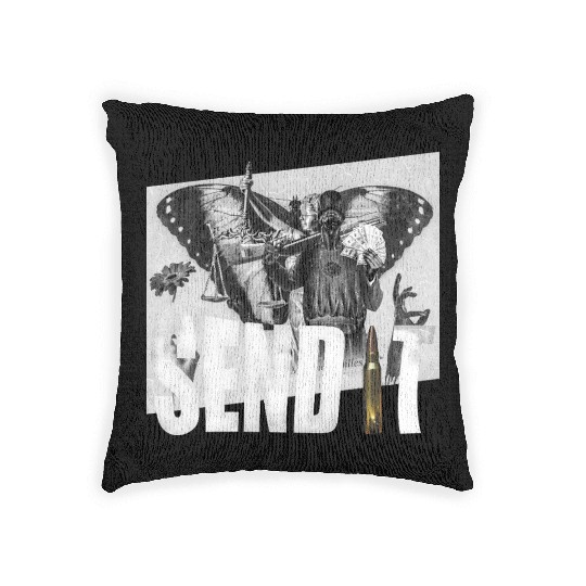 Send lawyers guns and money Woven Pillows