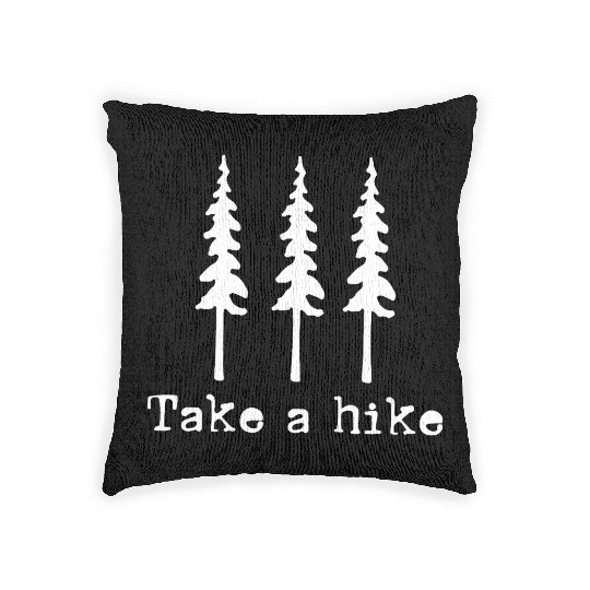 Take A Hike Nature Adventure Enthusiasts Woven Pillows