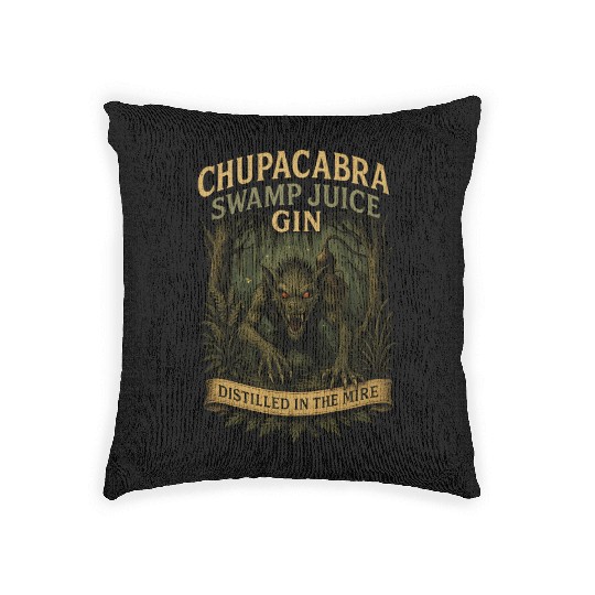 Chupacabra Swamp Juice Gin Woven Pillows