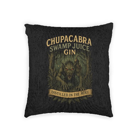 Chupacabra Swamp Juice Gin Woven Pillows