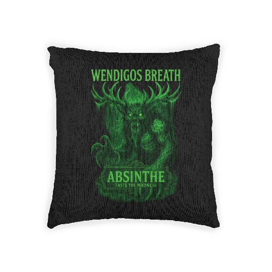 Wendigos Breath Absinthe Mock Liquor Woven Pillows