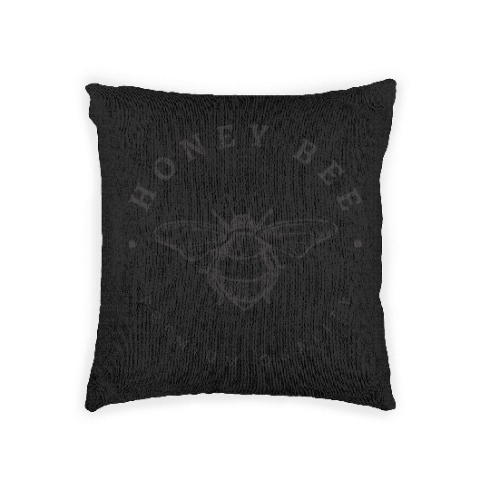 Honey Bee Emblem Woven Pillows