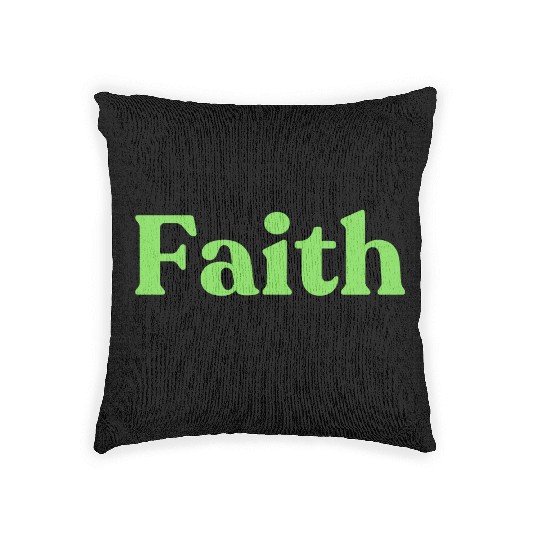 Faith over fear Green Woven Pillows