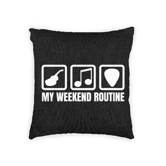 Guitar Player Weekend Woven Pillows