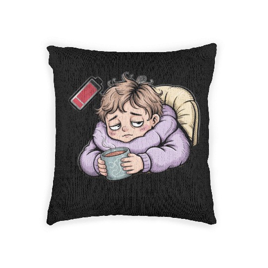 Social Battery 0% – Please Do Not Disturb Woven Pillows