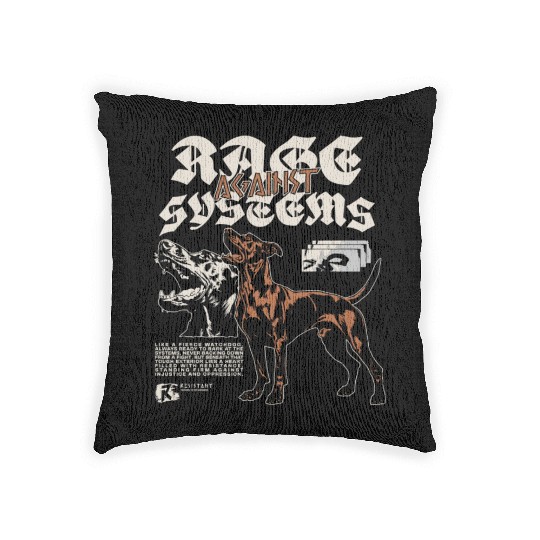 Rage Against Systems – Watchdog Resistance Graphic Woven Pillows