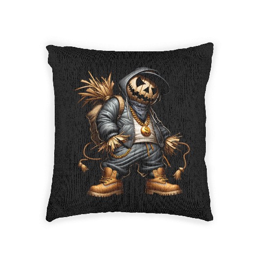 Scare Swag – Hooded Harvest Hustler Woven Pillows