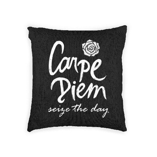 Carpe Diem Seize the Day Oversized Woven Pillows