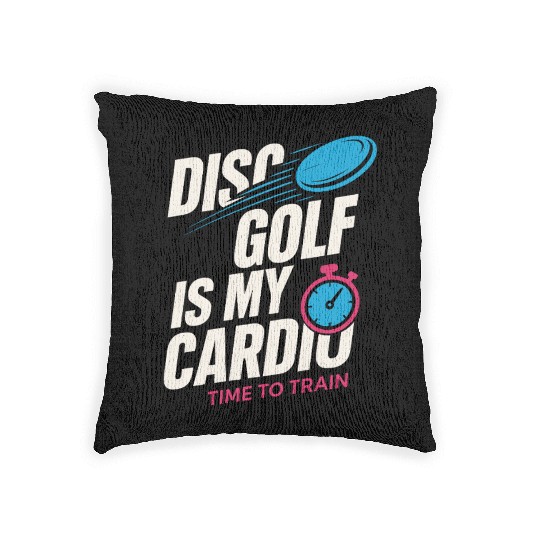 Disc Golf Coach Woven Pillows Disc Golf Instructor Frisbee