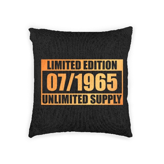 60th birthday Limited Edition - ꝏ Supply 07/1965 Woven Pillows
