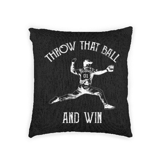 Baseball Pitcher Woven Pillows